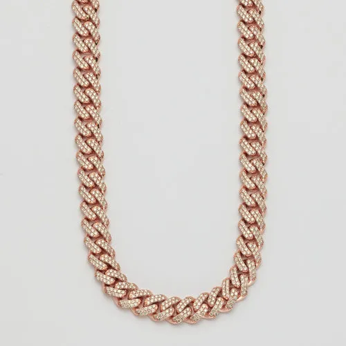 10KR  25.70CTW DIAMOND MIAMI CUBAN NECKLACE