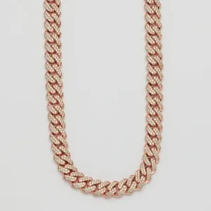 10KR  25.70CTW DIAMOND MIAMI CUBAN NECKLACE