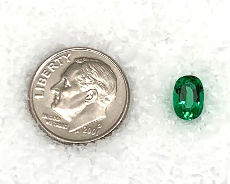 1.42 Carat Tsavorite Garnet Oval, Loose 3-Stone Ring or Pendant Unset Gemstone