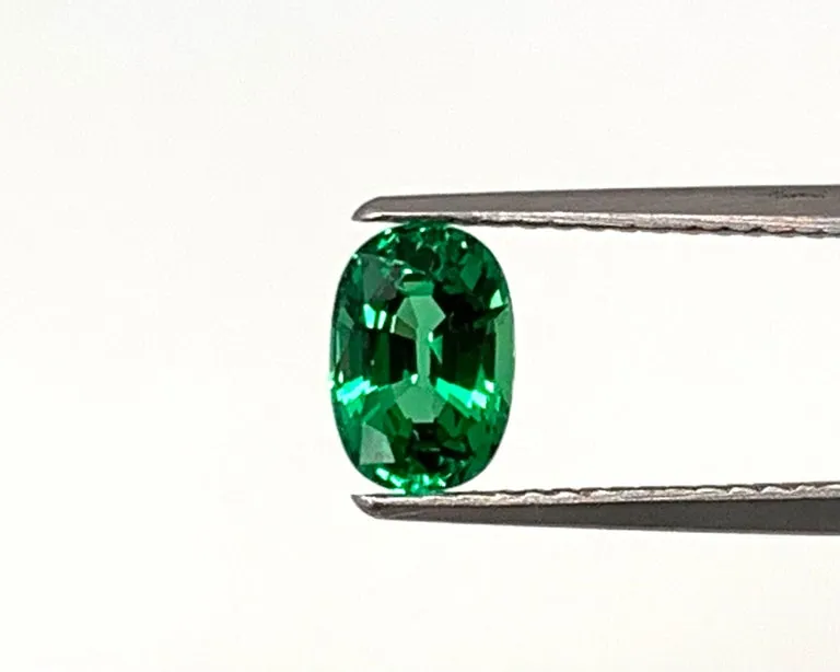 1.42 Carat Tsavorite Garnet Oval, Loose 3-Stone Ring or Pendant Unset Gemstone