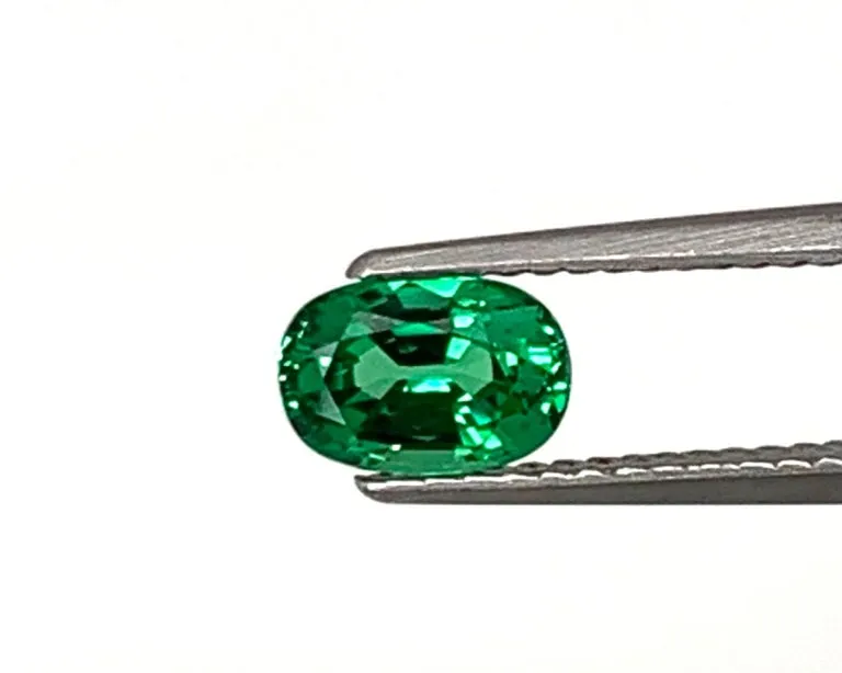 1.42 Carat Tsavorite Garnet Oval, Loose 3-Stone Ring or Pendant Unset Gemstone