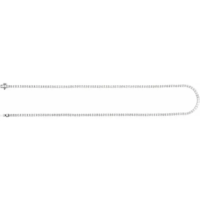 14K White Gold 7 1/4 CTW Lab-Grown Diamond 16" Necklace