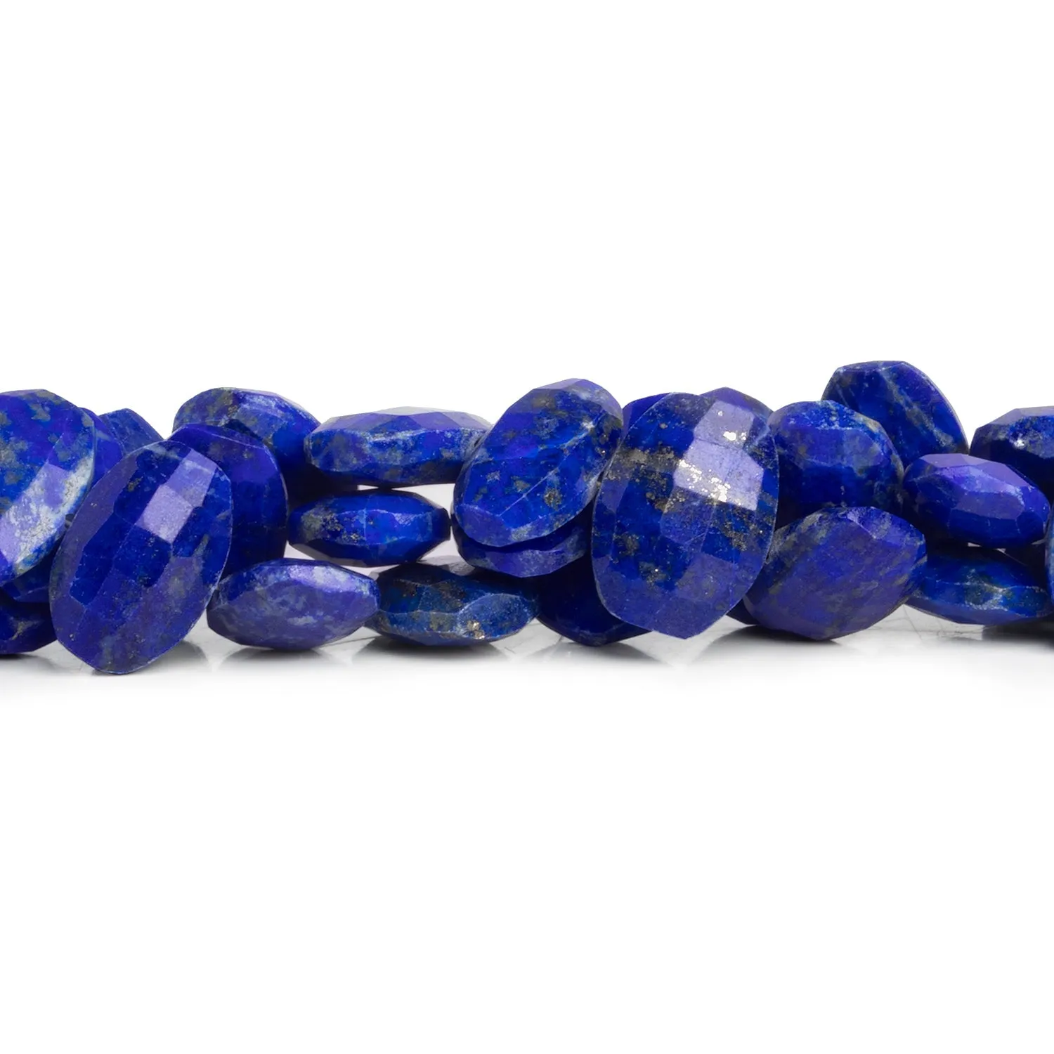 14x10mm Lapis Lazuli Faceted Pillows 8 inch 20 beads