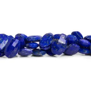 14x10mm Lapis Lazuli Faceted Pillows 8 inch 20 beads