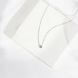 18K White Gold Diamond Necklace