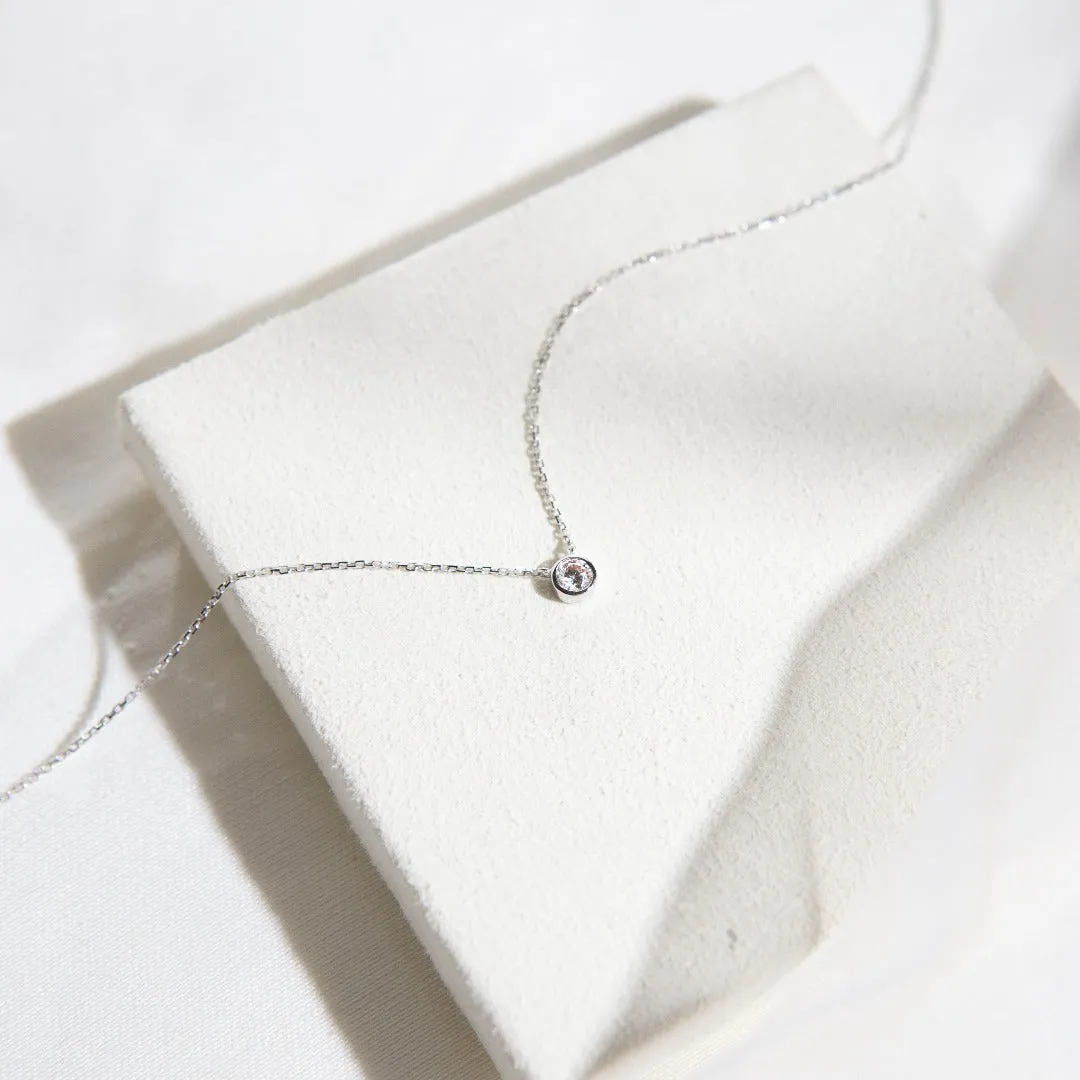 18K White Gold Diamond Necklace