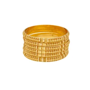 22K Gold Bagles Set of Six, 70gm
