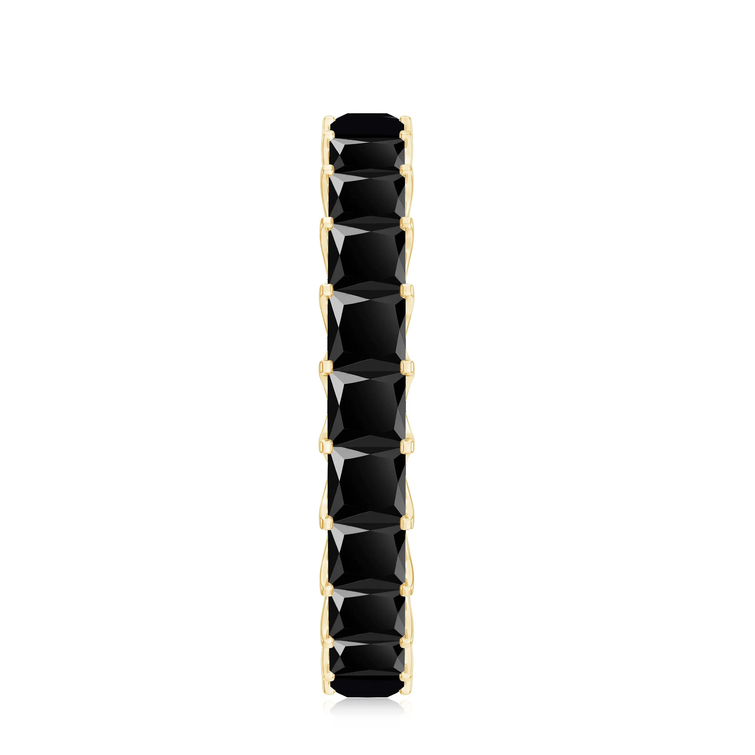 3 CT Princess Cut Black Onyx Full Eternity Band Ring