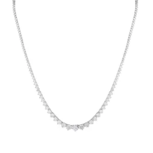 5 ctw Round Lab Grown Diamond Graduated Riviera Fashion Tennis Necklace (5.00 CTW - G-H / VS2-SI1)