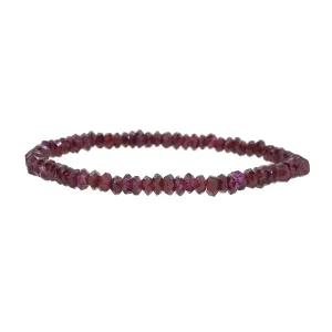A-Grade Rhodolite Garnet Faceted Rondelle