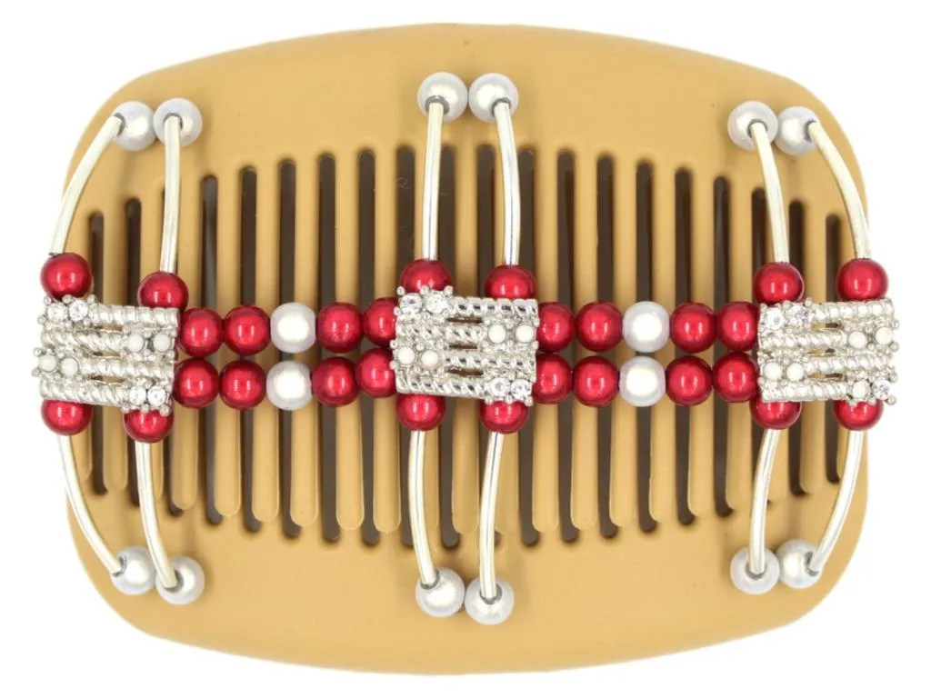 African Butterfly Hair Comb - Flowers Blonde 35