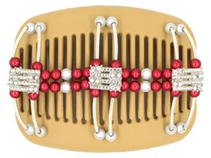 African Butterfly Hair Comb - Flowers Blonde 35
