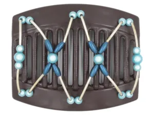 African Butterfly Thick Hair Comb - Beada Tube Brown 53