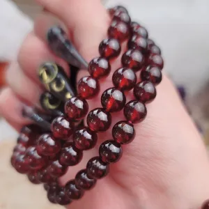 Almandine Garnet Bracelet (AAA Quality) for Grounding, Health and Strength