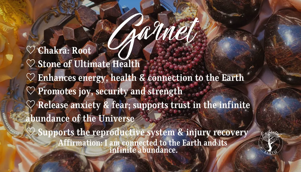 Almandine Garnet Bracelet (AAA Quality) for Grounding, Health and Strength