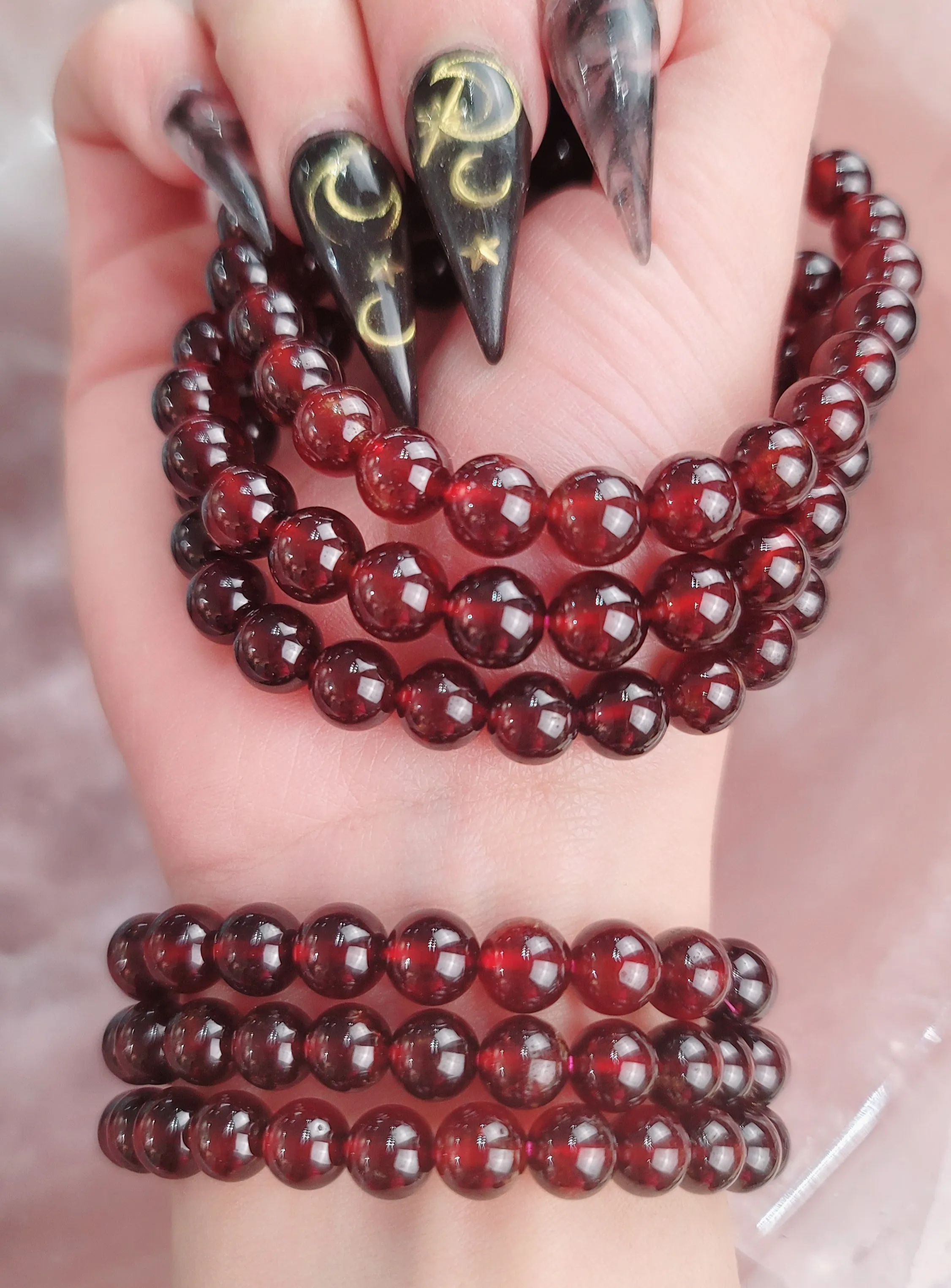 Almandine Garnet Bracelet (AAA Quality) for Grounding, Health and Strength