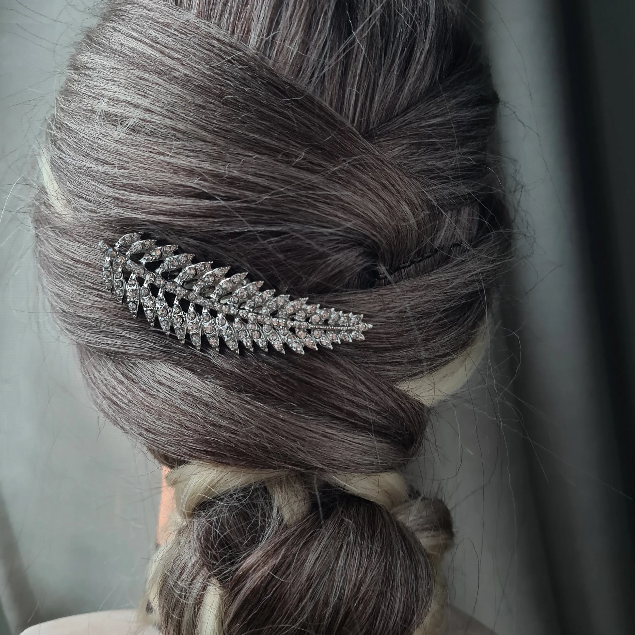 Art Deco Feather Hair Comb