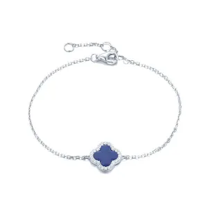 BG-5/S/LAP - Bracelet with Lapis Clover Charm