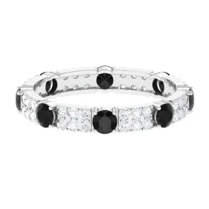 Black Onyx and Diamond Full Eternity Ring