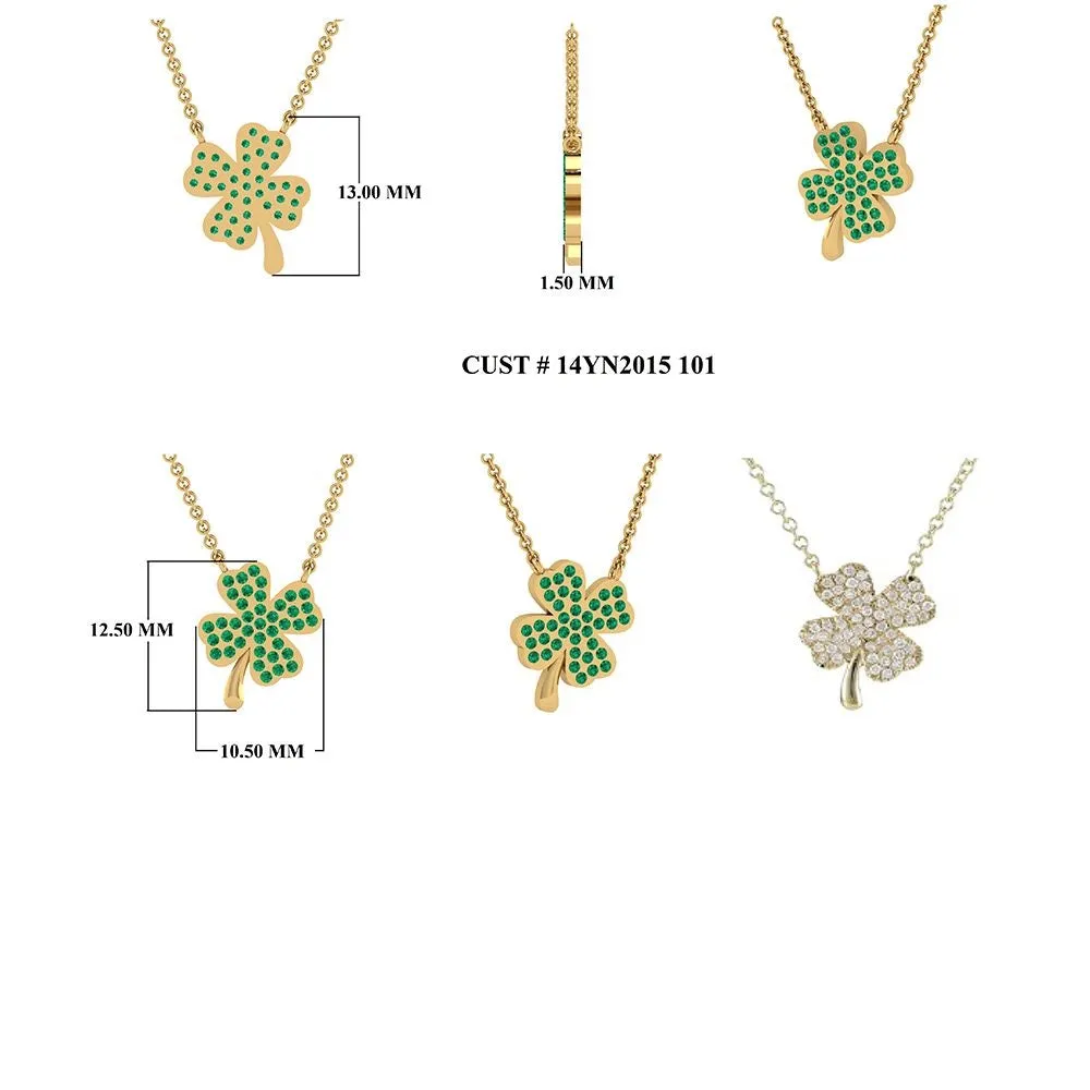 Blue Sapphire Clover Necklace