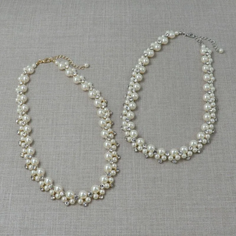 Cluster Pearl Necklace
