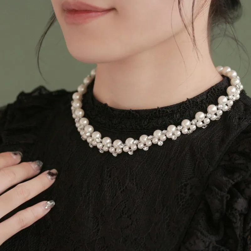 Cluster Pearl Necklace