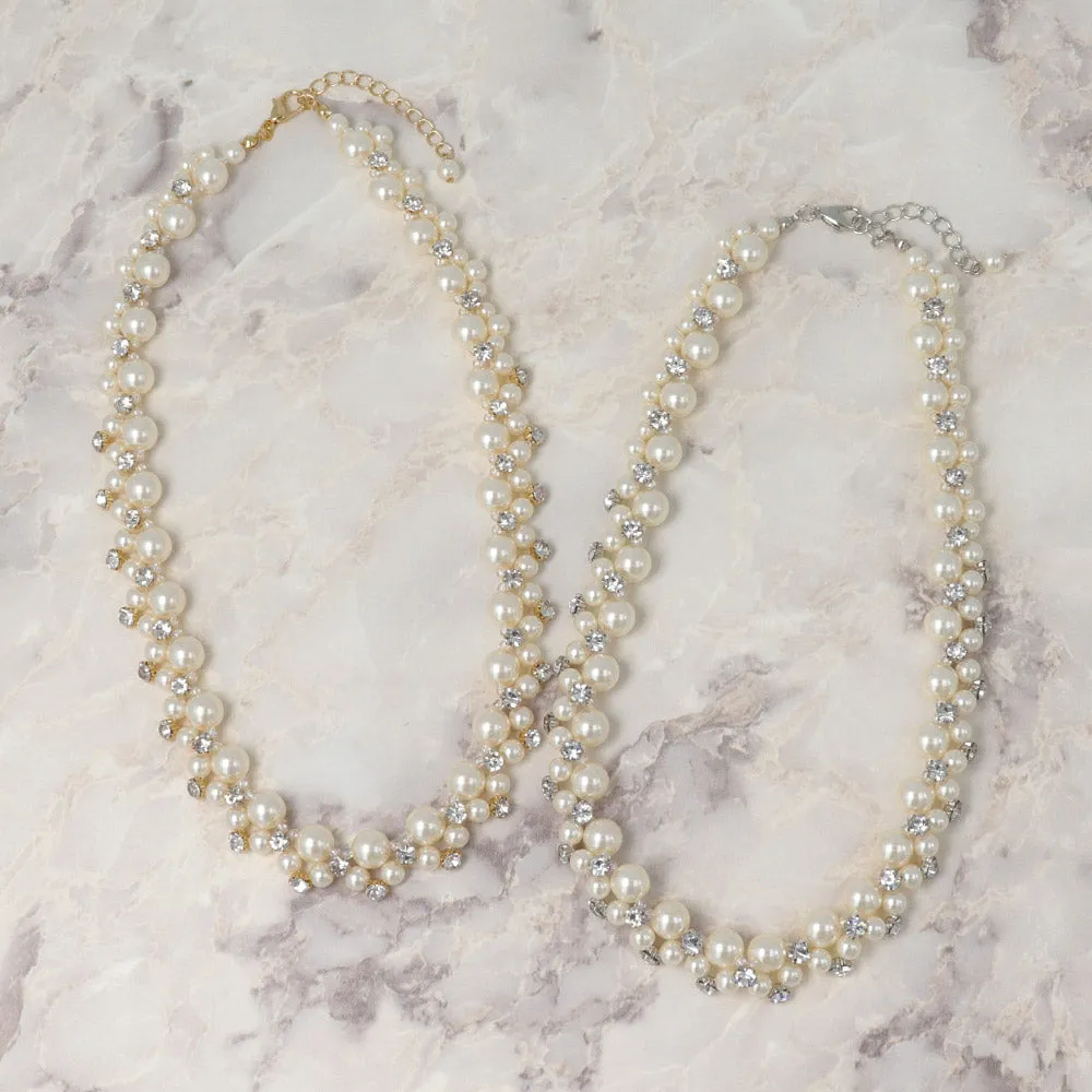 Cluster Pearl Necklace