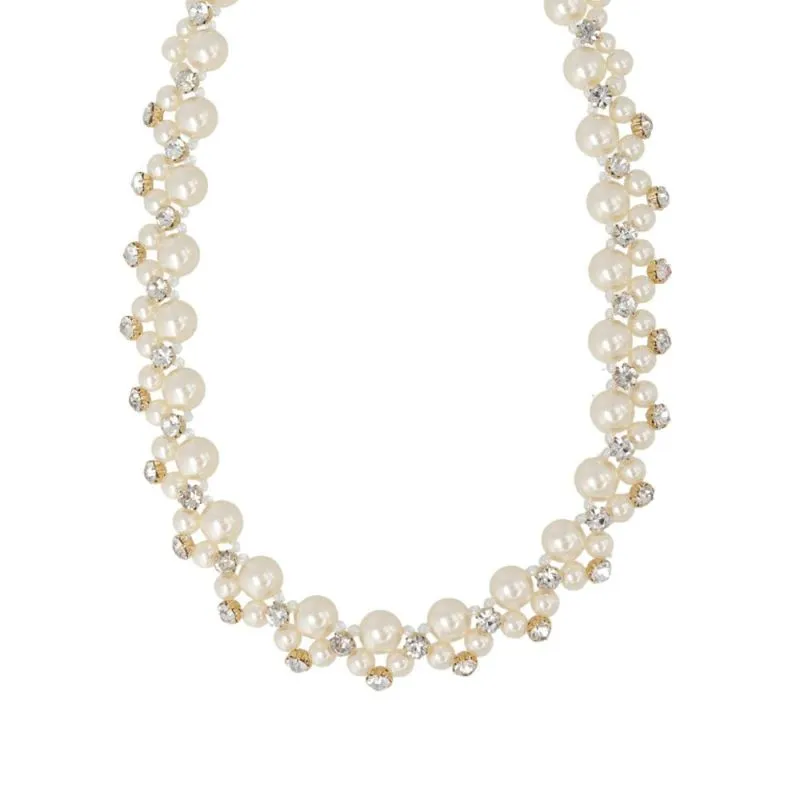 Cluster Pearl Necklace