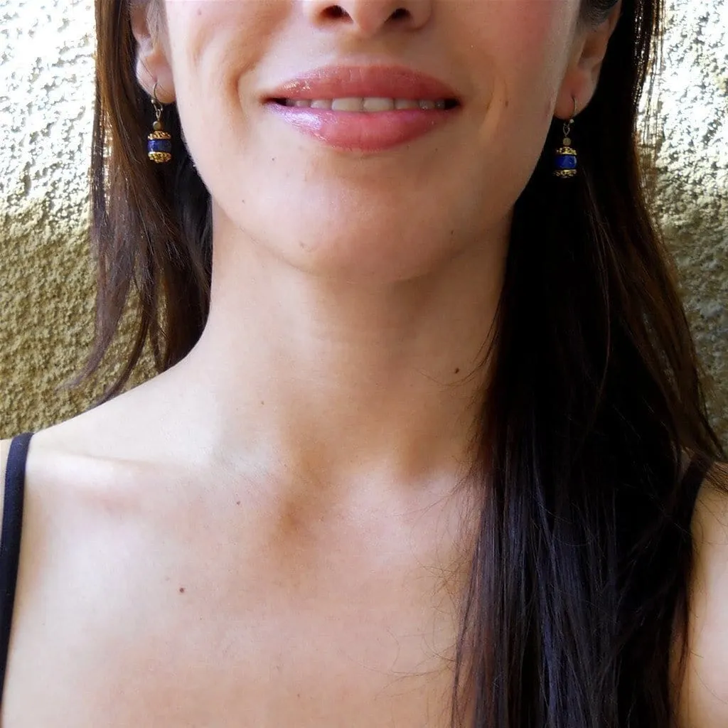 Compassion, Genuine Lapis Lazuli Gemstone Earrings