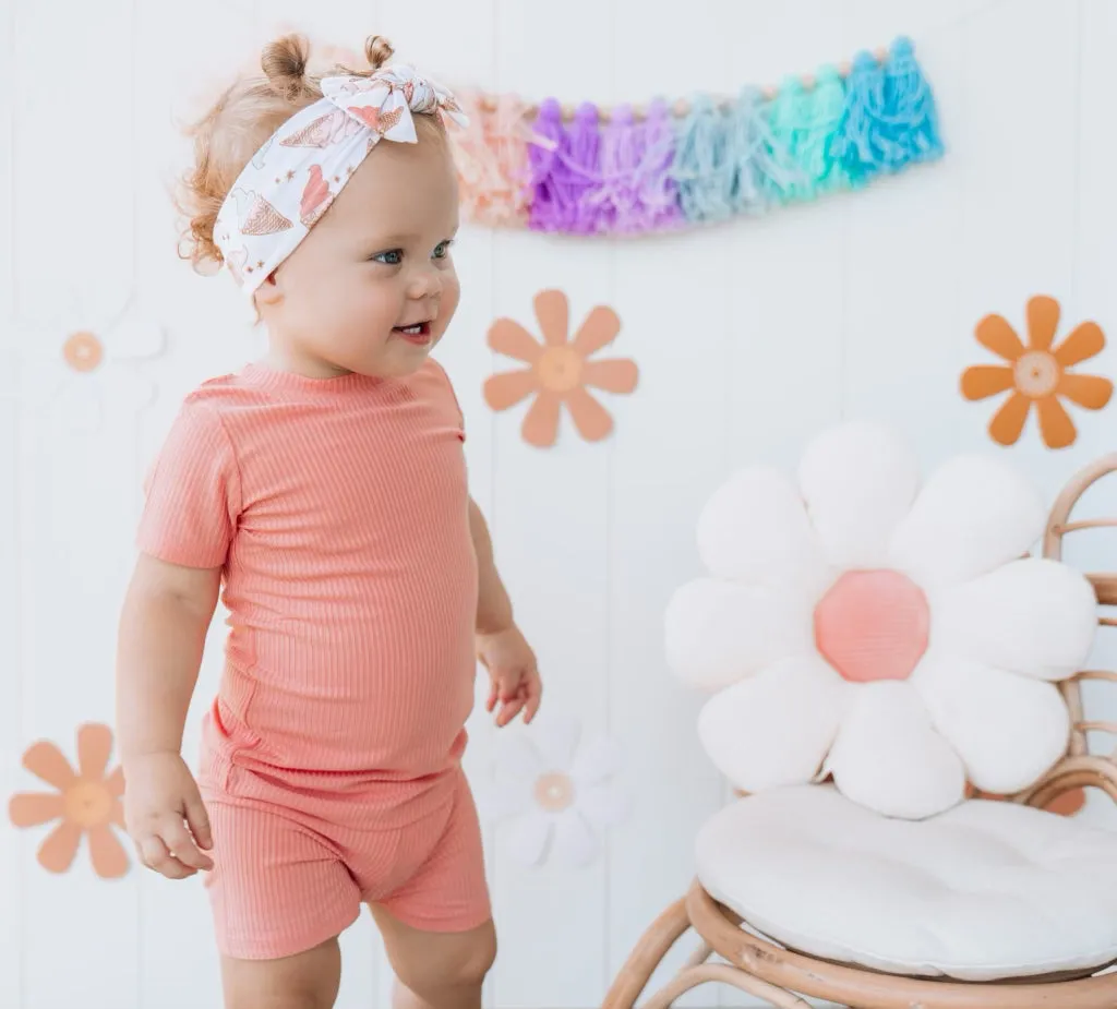 Coral Rib Dream Short Set