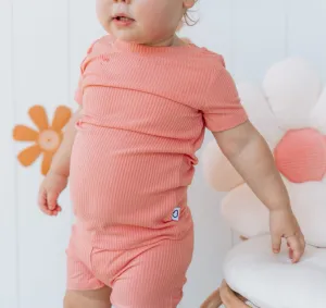 Coral Rib Dream Short Set