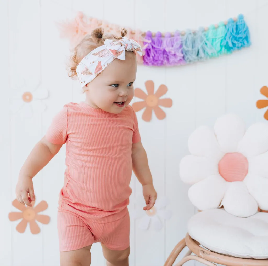 Coral Rib Dream Short Set