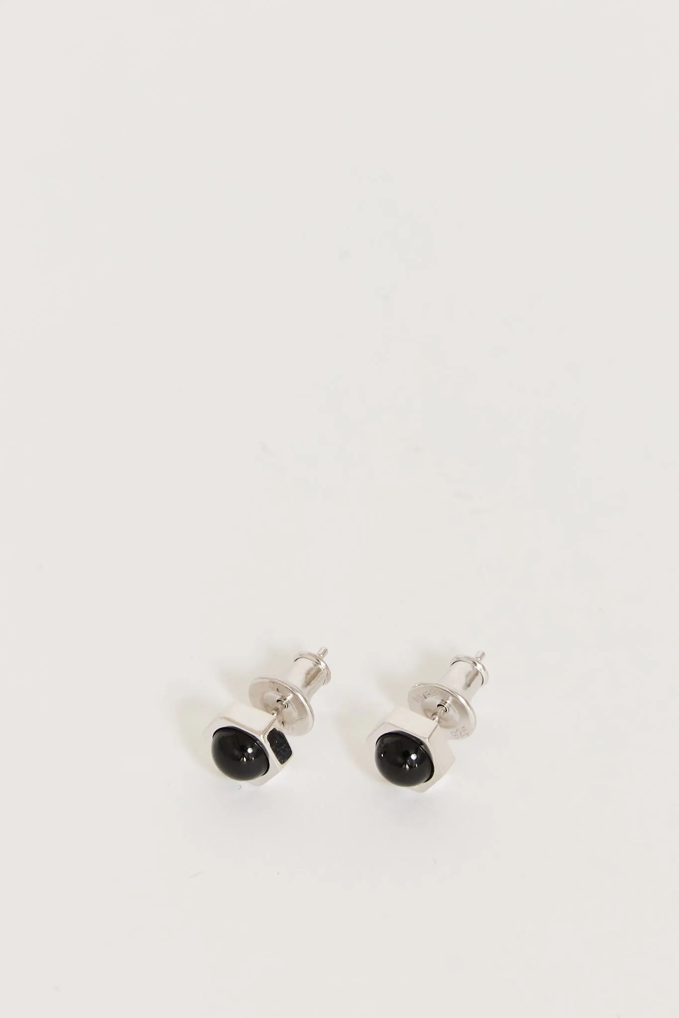 Crown Stud Earrings Onyx