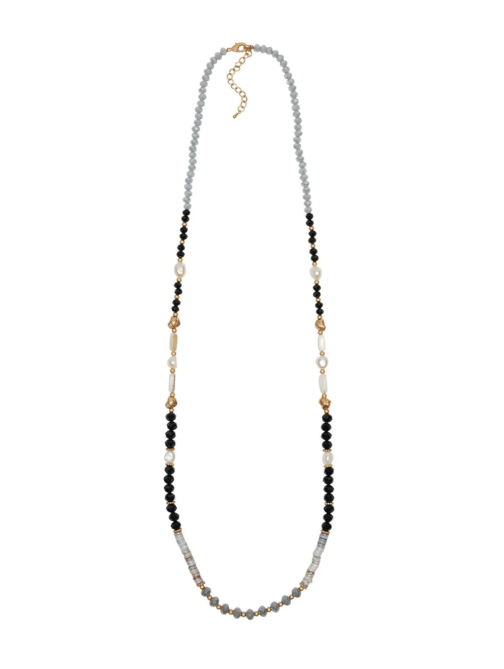 Dazzling Stones And Pearl Necklace