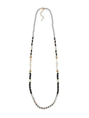 Dazzling Stones And Pearl Necklace