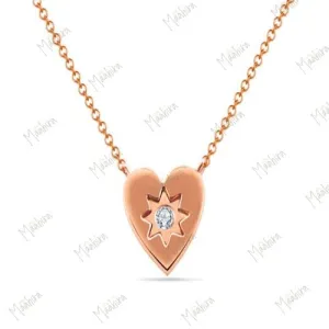 Diamond Heart Pendant Necklace