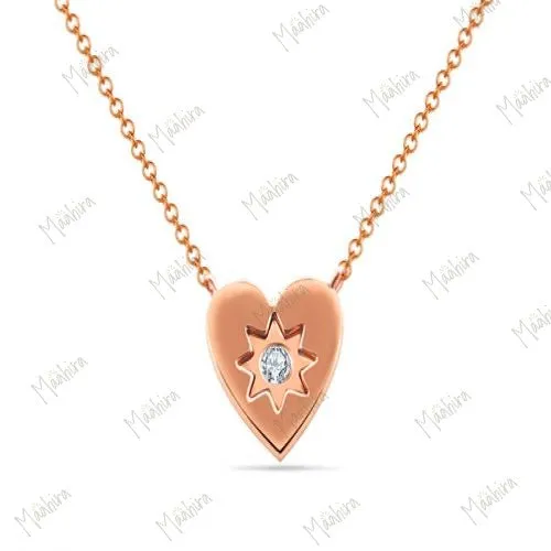 Diamond Heart Pendant Necklace