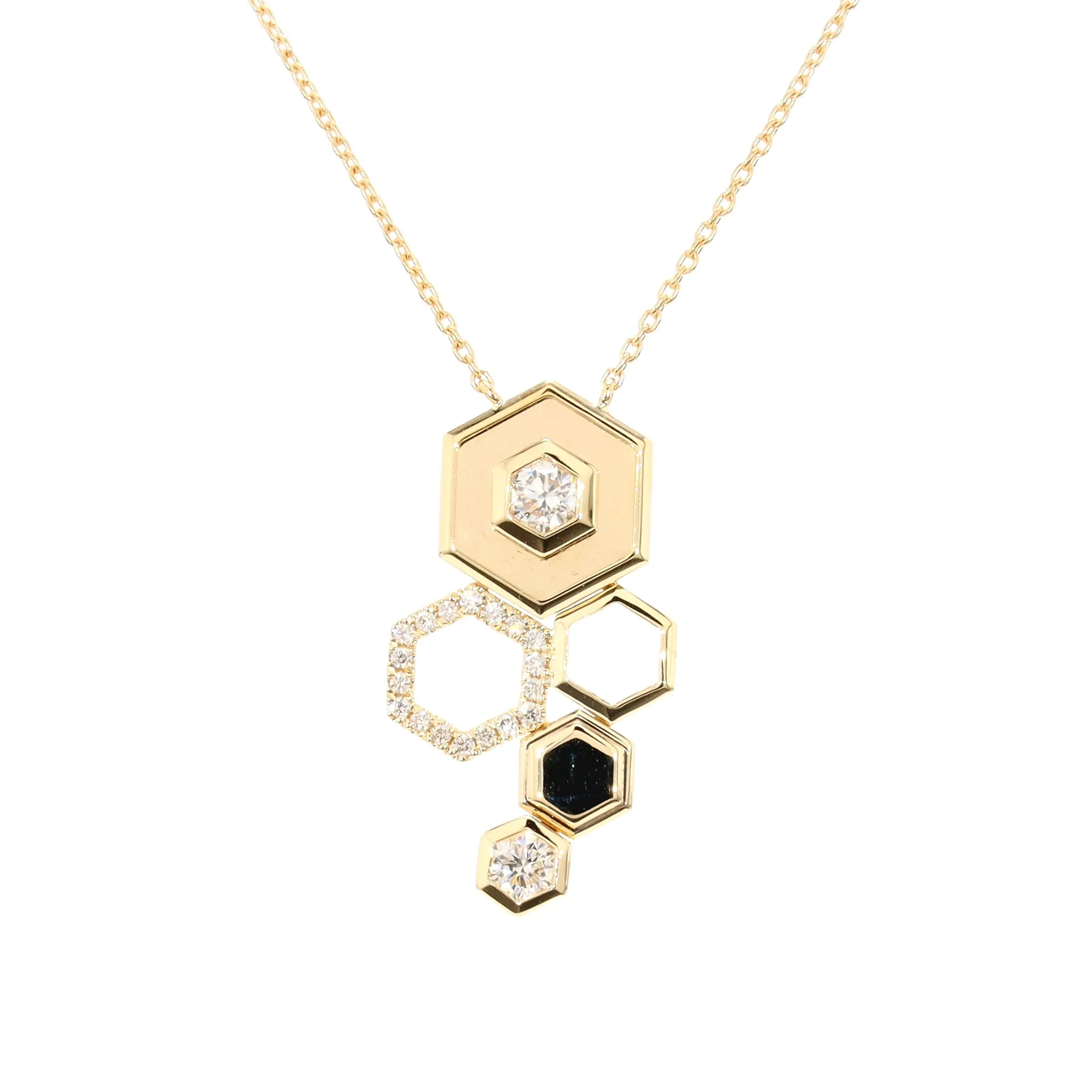 Diamond Hexagon Pendant