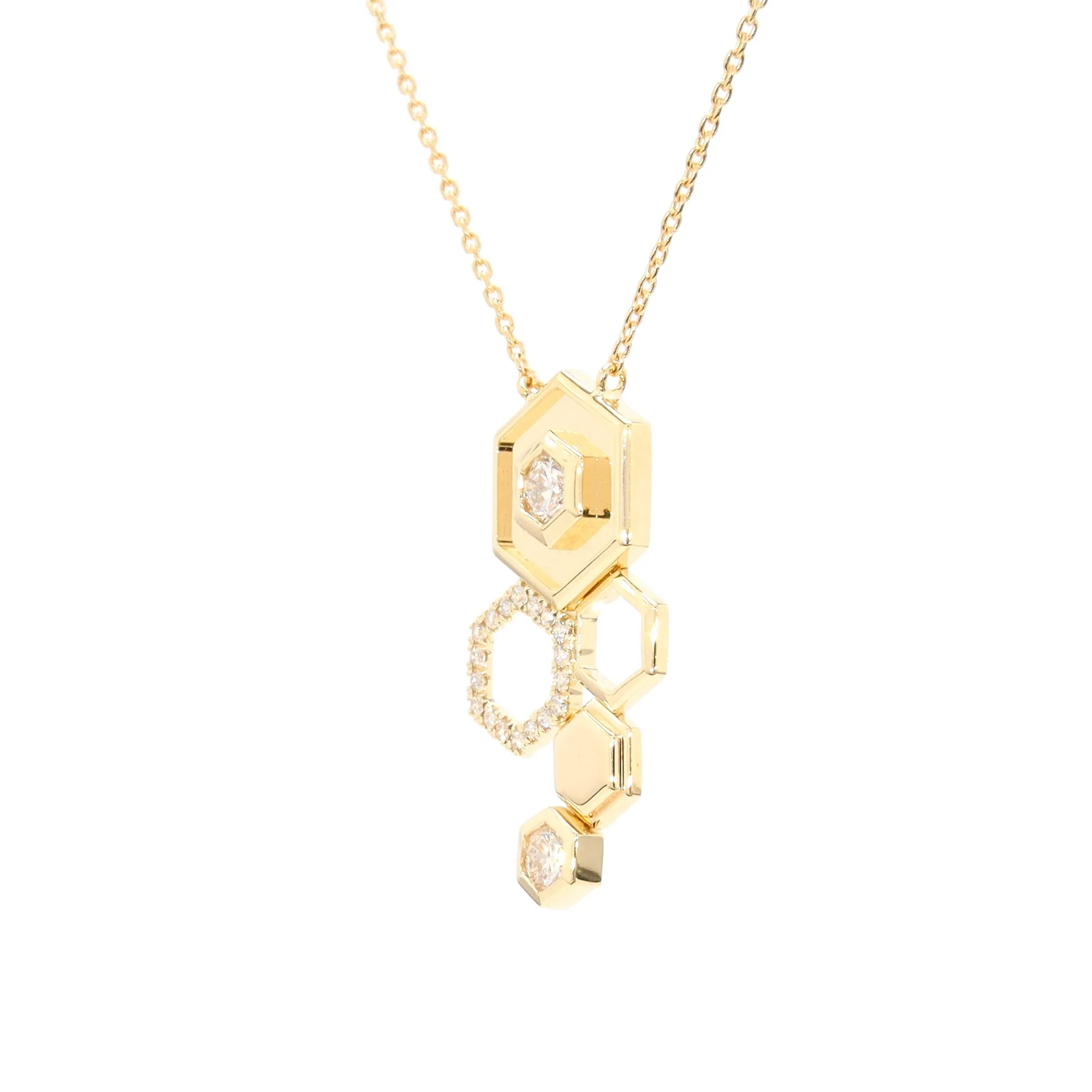 Diamond Hexagon Pendant