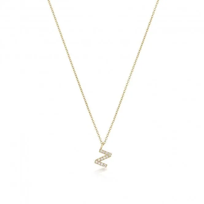 Diamond Jewellery 18ct Gold Diamond Initial Necklace NDQ154/Z