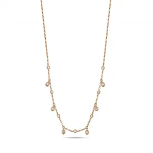 Diamond Jewellery 18ct Rose Gold Diamond Necklace NDQ136R