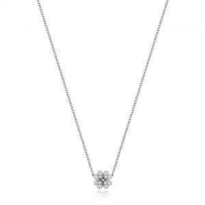 Diamond Jewellery 18ct White Gold Diamond Clover Necklace NDQ117W