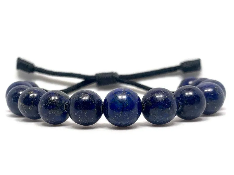 Engineered Lapis Lazuli Beaded Bracelet