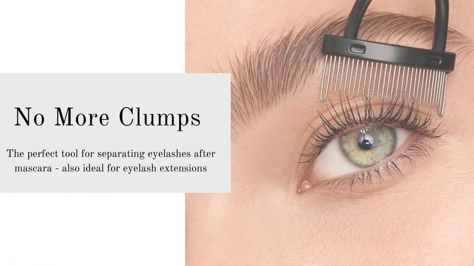 Eyelash Separator with Curved Stainless Steel Comb