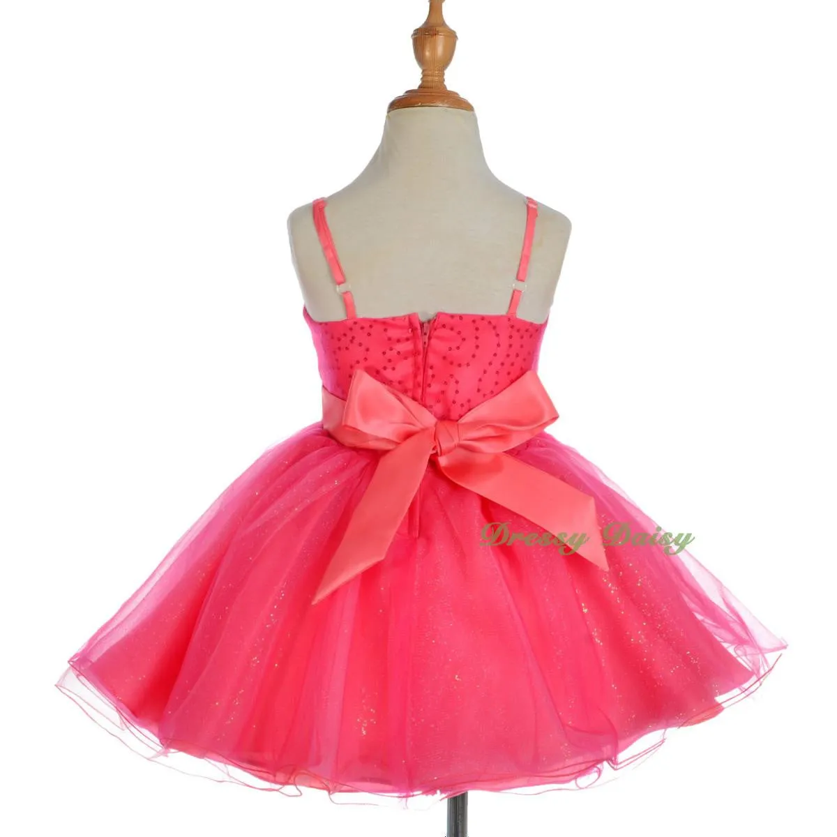 FG302 Girls Diamante Sequin Tulle Flower Girl Dresses Party Pageant Dress Size 2-8
