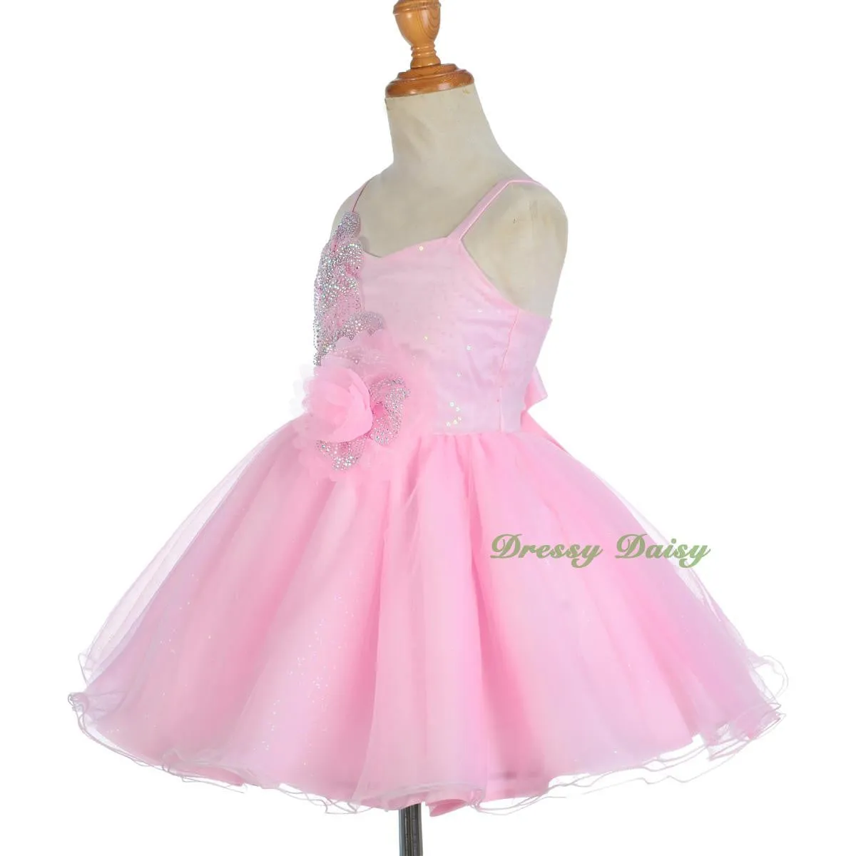 FG302 Girls Diamante Sequin Tulle Flower Girl Dresses Party Pageant Dress Size 2-8