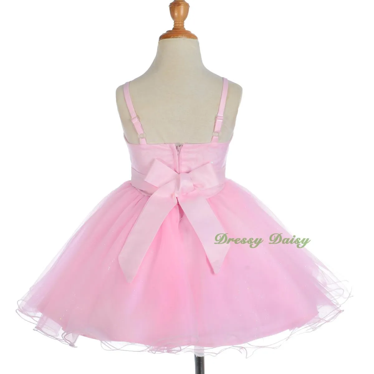 FG302 Girls Diamante Sequin Tulle Flower Girl Dresses Party Pageant Dress Size 2-8