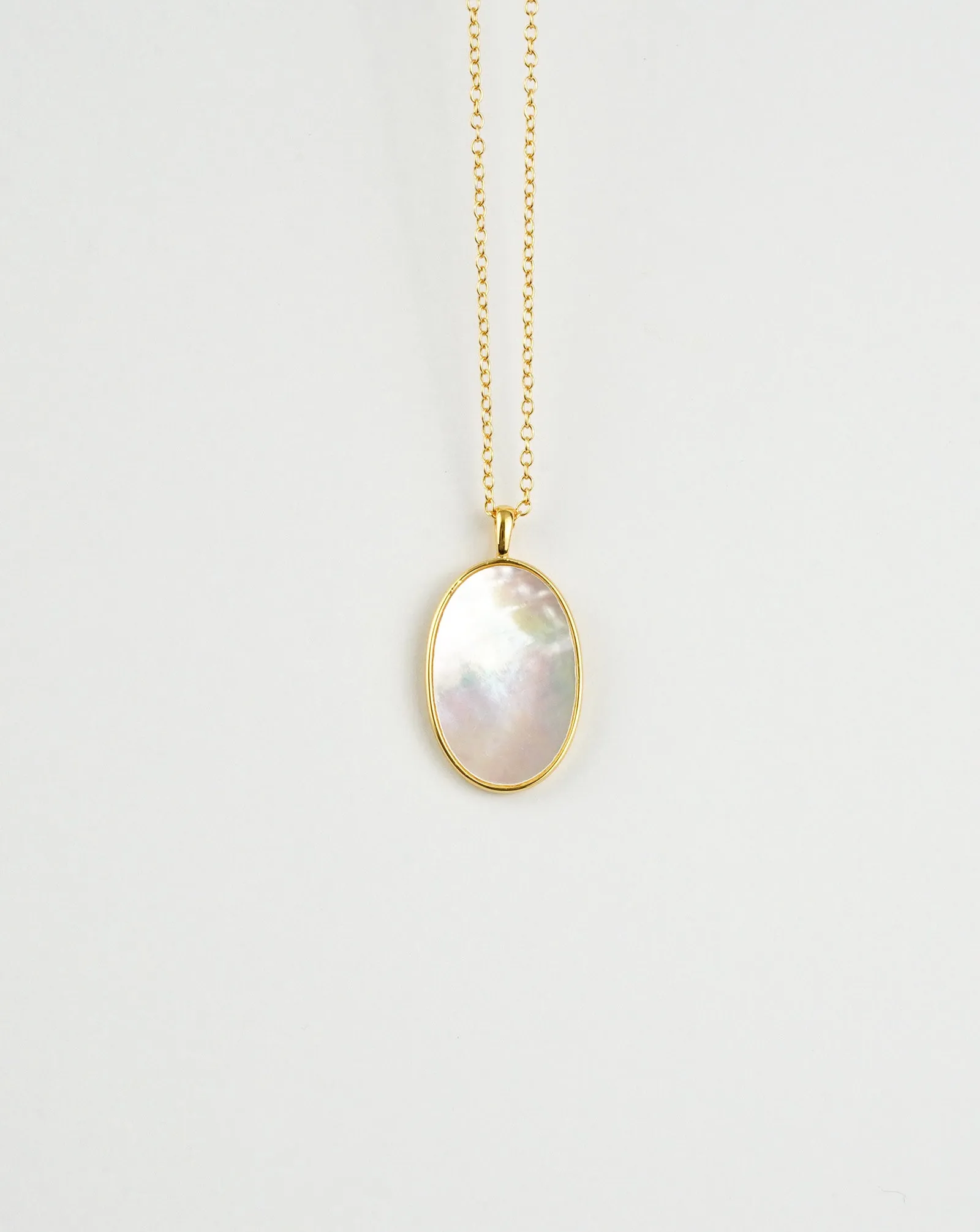 Flat Mother of Pearl Necklace