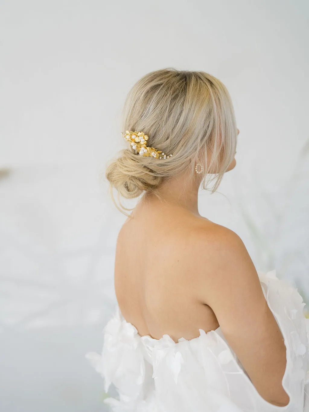 floral headpiece , hair comb  BEATRIX- 24002
