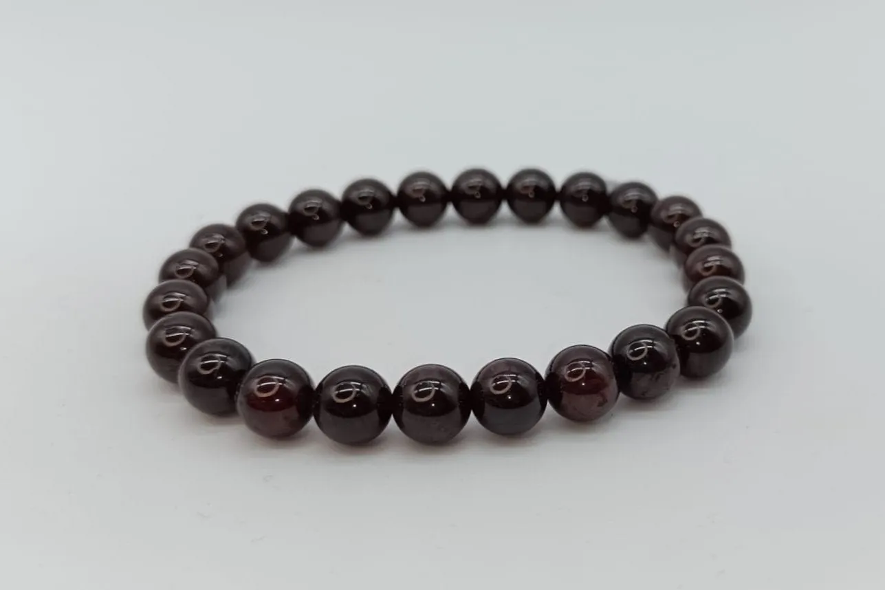 Garnet Bead Bracelet